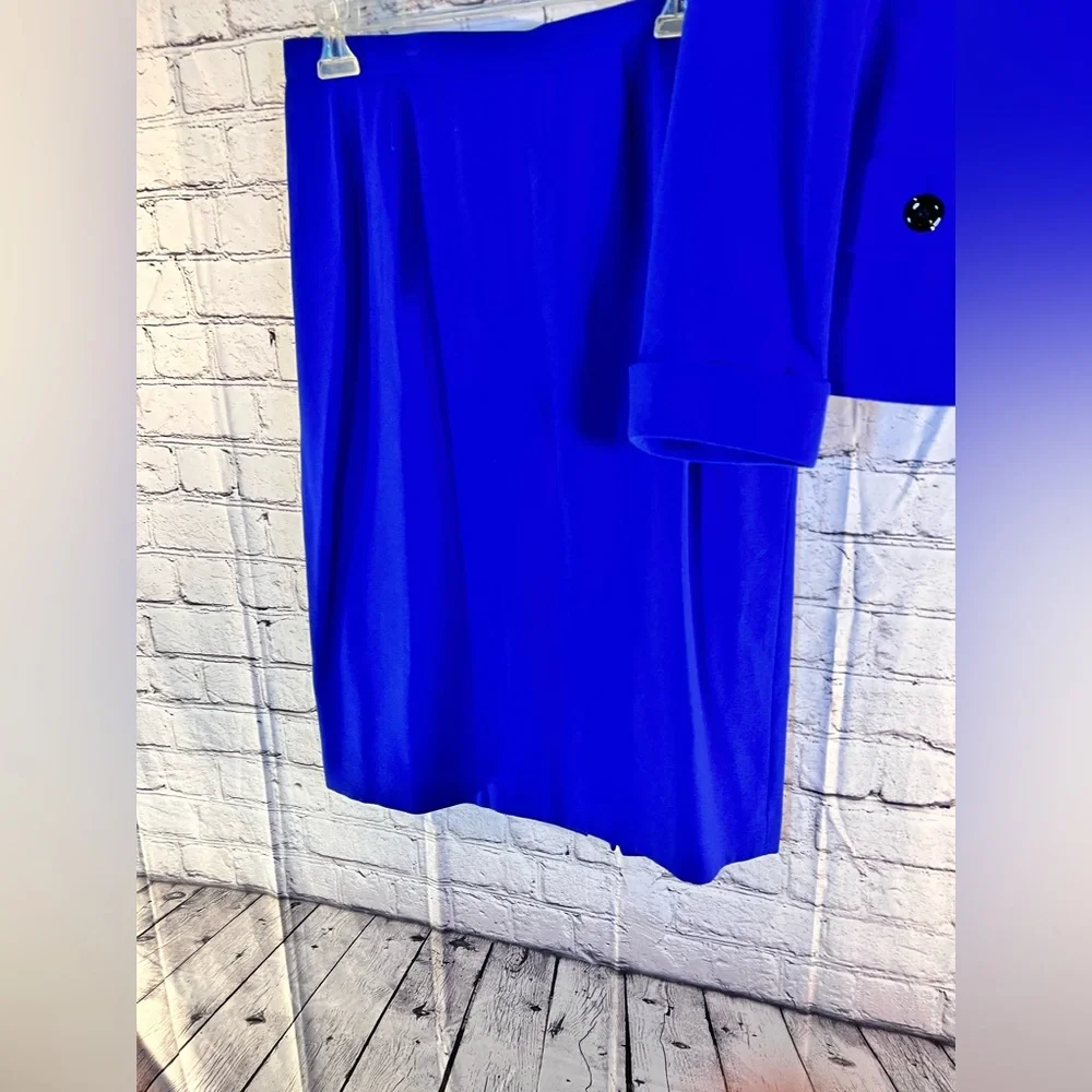KASPER. ladies royal blue 2 piece skirt and jacket suit. Size 12. - Picture 7 of 10